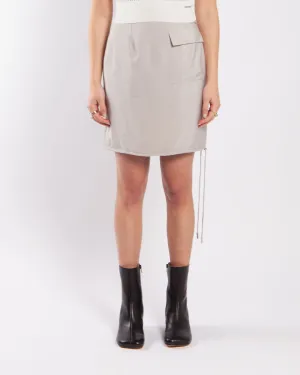 Calvin Klein Straight Viscose Blend Mini Skirt Sand Pebble