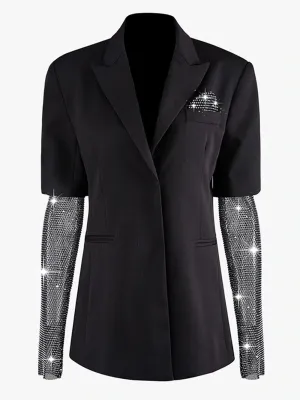 Cotton-Blend Mini Blazer Dress