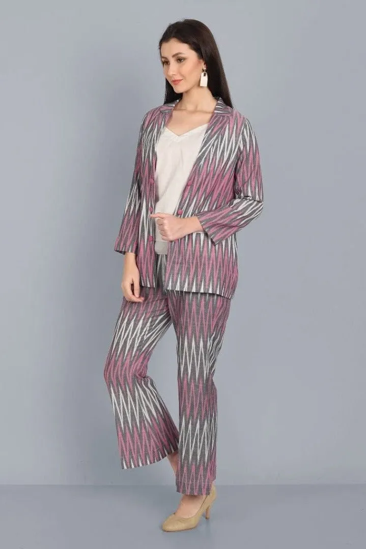 Ikkat Co-Ord Set - Set of 2