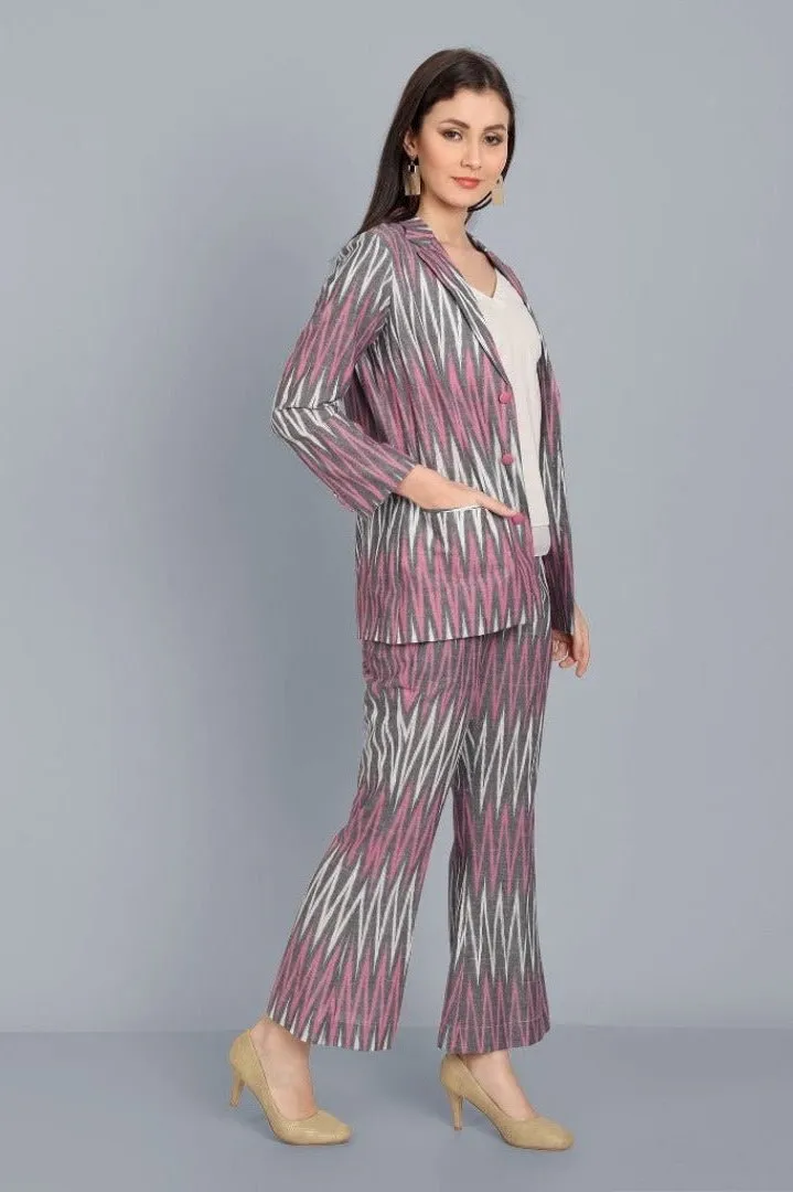 Ikkat Co-Ord Set - Set of 2