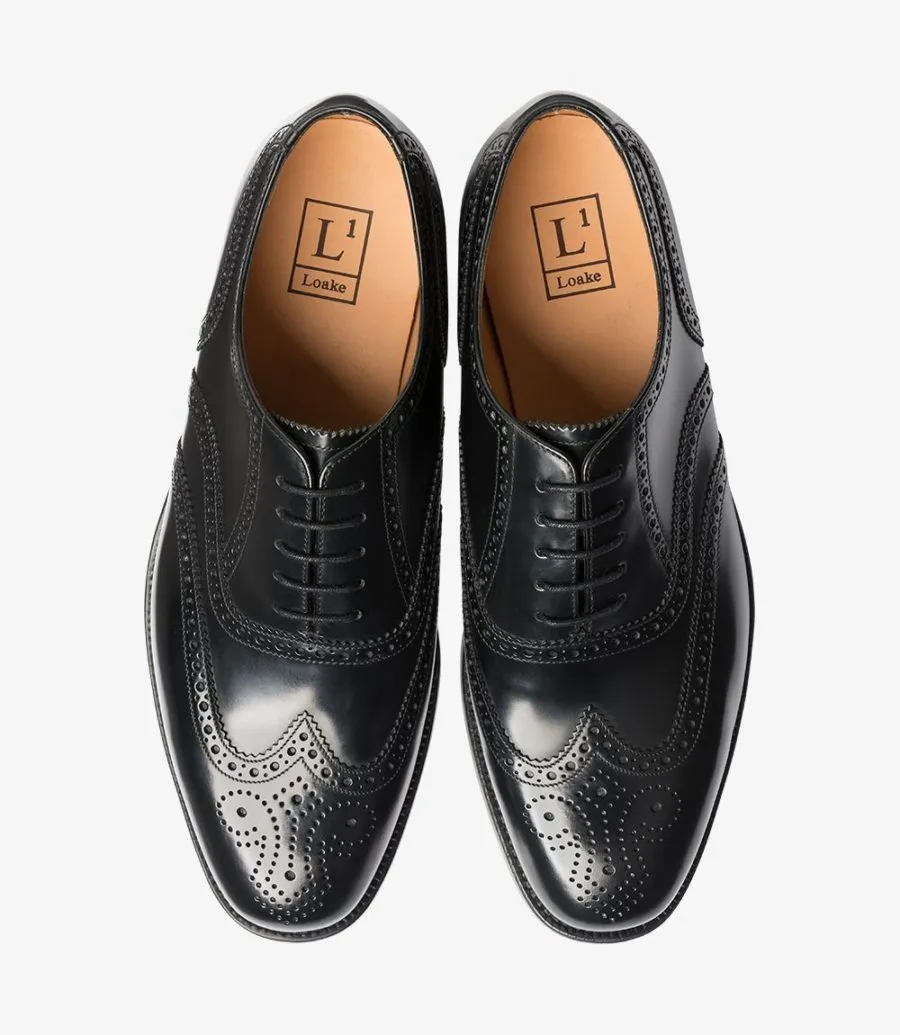 Loake Black Leather Day Brogue