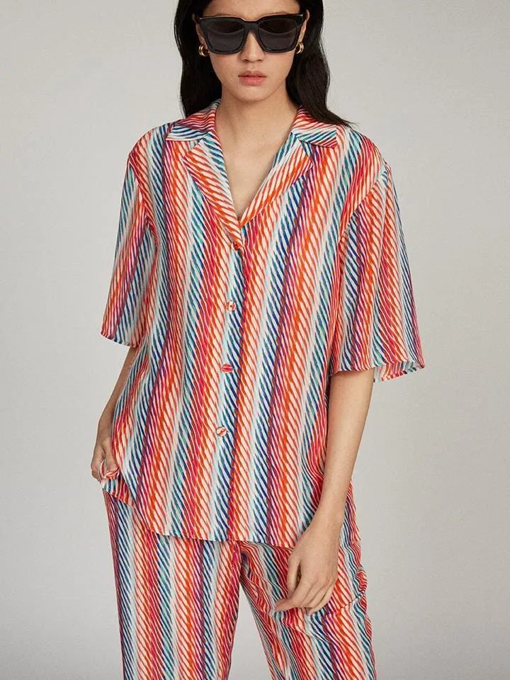 Paige-C Trouser in Candy Oblique print